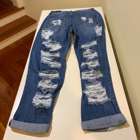 Fashion Nova, ripped, baggy jeans. Size 3. - Picture 1 of 3